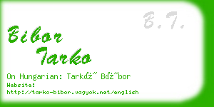 bibor tarko business card